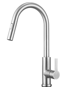 Stainless steel kitchen tap Mizzo Trigo with Spray - Brush function