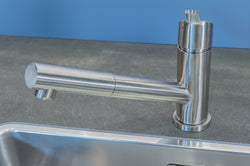Mizzo Patro kitchen tap brushed steel