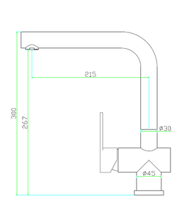 Mizzo Arlori kitchen tap brushed steel