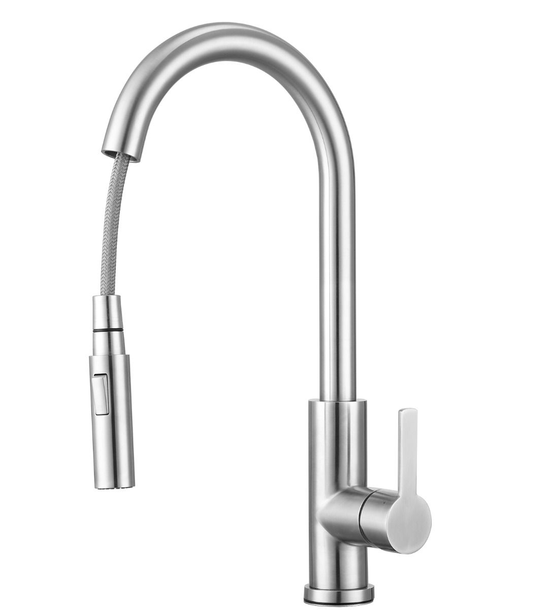 Stainless steel kitchen tap Mizzo Trigo with Spray - Brush function