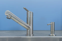 Mizzo Patro kitchen tap brushed steel