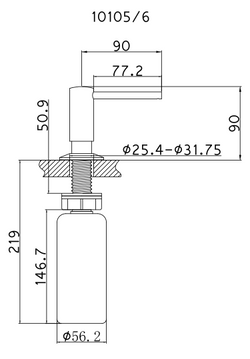 Soap dispenser Mizzo Govaro Steel finish