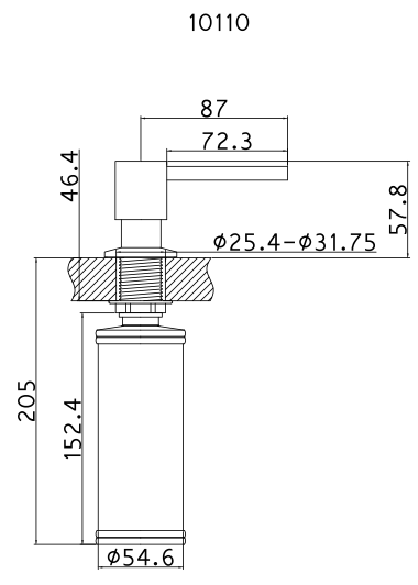 Mizzo Einbau Seifenspender Travu Chrom