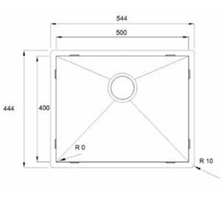 Mizzo quadro kitchen sink 1.2 5040 Flushmount / Undermount