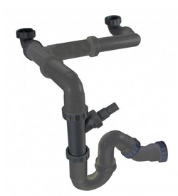 Mizzo Sink Plumbing Kit Double. Space saving model.