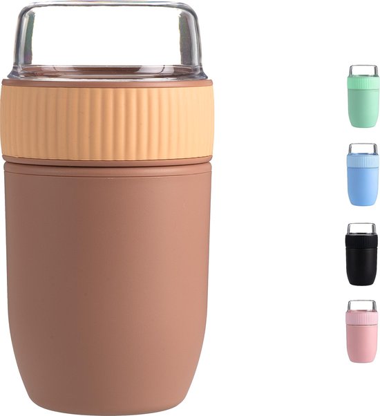 Yogurtbeker to Go - Mueslibeker to Go 640ml (450ml + 190ml) - Lunch cup - Muesli Cup Coninx Yogo Brown