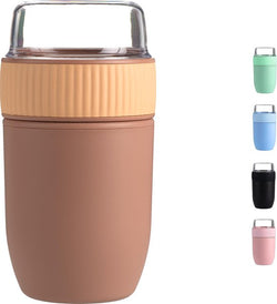 Yogurtbeker to Go - Mueslibeker to Go 640ml (450ml + 190ml) - Lunch cup - Muesli Cup Coninx Yogo Brown