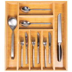 Bambox B4147 Hölzerner Besteck Bin 41 cm Lager-Bin - Bambusbesteck