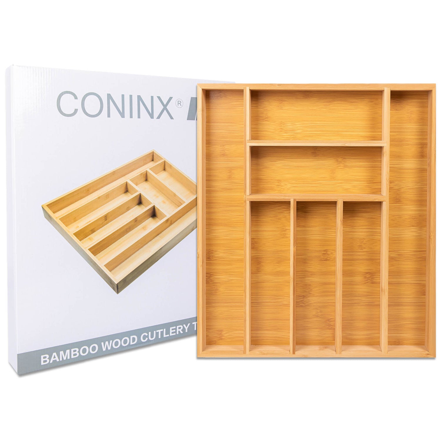 Bambox B4147 Hölzerner Besteck Bin 41 cm Lager-Bin - Bambusbesteck
