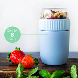 Coninx Thermos food container - Warming container food for at home and on the go - Thermos food box leak-proof - Thermos mug 840ml blue