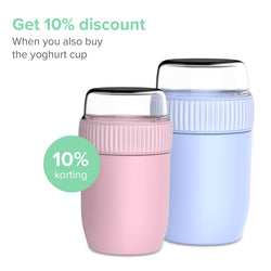 Coninx Thermos food container - Warming container food for at home and on the go - Thermos food box leak-proof - Thermos mug 840ml blue