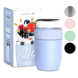 Coninx Thermos food container - Warming container food for at home and on the go - Thermos food box leak-proof - Thermos mug 840ml blue