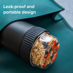 CONINX THERMOS Nahrungsmittelbehälter - Wärmebehälter Lebensmittel für zu Hause und unterwegs - Thermos Food Box Leak-Proof - Thermos-Tasse 840ml grün