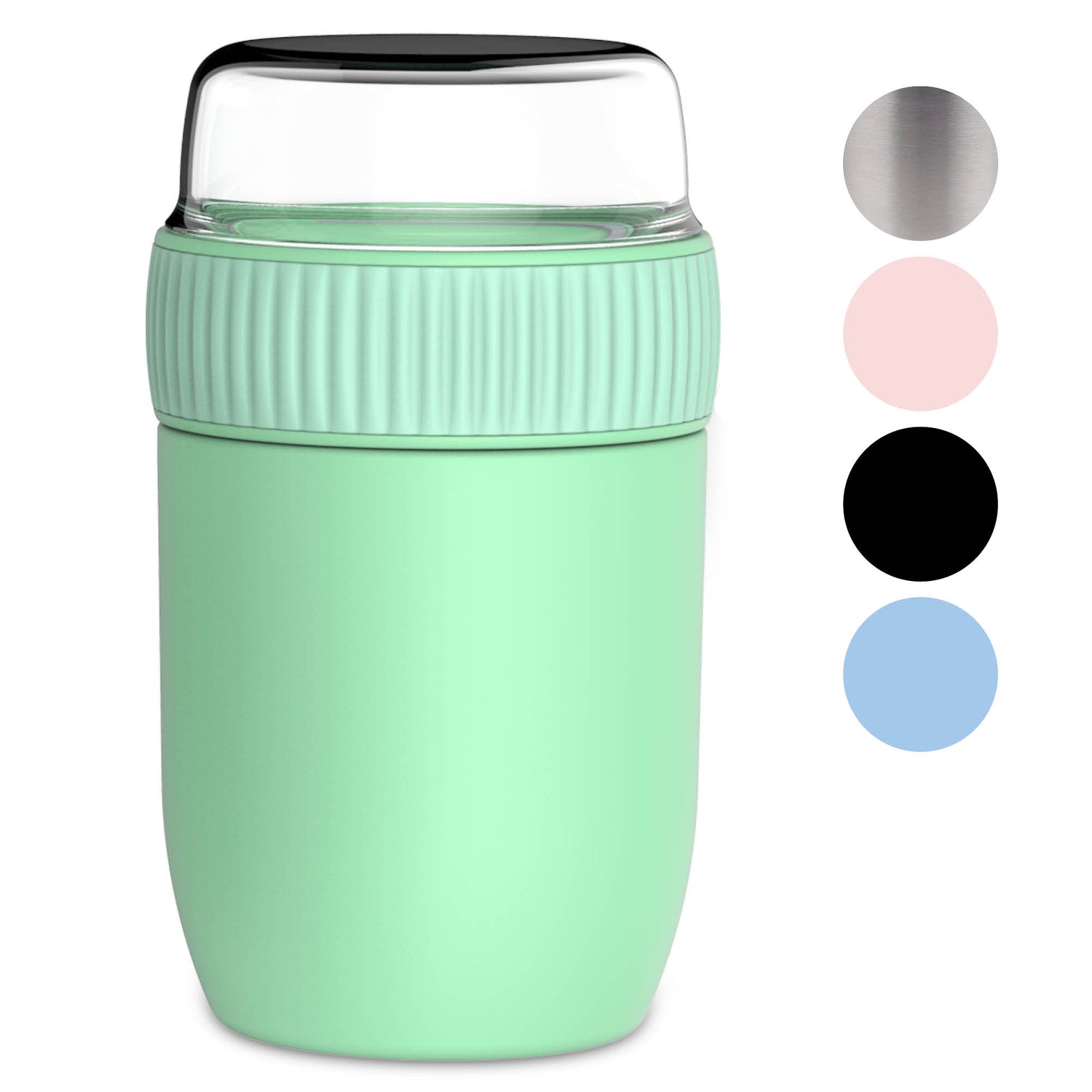 CONINX THERMOS Nahrungsmittelbehälter - Wärmebehälter Lebensmittel für zu Hause und unterwegs - Thermos Food Box Leak-Proof - Thermos-Tasse 840ml grün