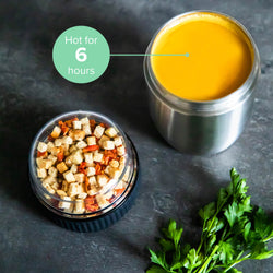 Coninx Thermos Food Container - Wärmebehälter Lebensmittel für zu Hause und unterwegs - Thermos Food Box Leak-Proof - Thermos-Tasse 840ml RVS