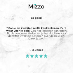 Black kitchen tap Mizzo Avori. Pull out spray