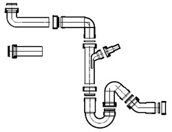 Mizzo einzelner, raumsparender Siphon. Multifunktionel